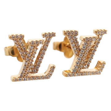 LOUIS VUITTON Monogram Metal Pierce LV Iconic Strass Gold M00609 LV Auth BA8724SAM
