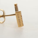 LOUIS VUITTON Monogram Metal Pierce LV Iconic Strass Gold M00609 LV Auth BA8724SAM-9