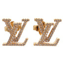 LOUIS VUITTON Monogram Metal Pierce LV Iconic Strass Gold M00609 LV Auth BA8724SAM-13