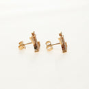 LOUIS VUITTON Monogram Metal Pierce LV Iconic Strass Gold M00609 LV Auth BA8724SAM-3