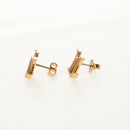 LOUIS VUITTON Monogram Metal Pierce LV Iconic Strass Gold M00609 LV Auth BA8724SAM-4