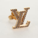LOUIS VUITTON Monogram Metal Pierce LV Iconic Strass Gold M00609 LV Auth BA8724SAM-6