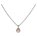 BVLGARI Pearl Necklace metal Silver Auth BA8725SAV-1