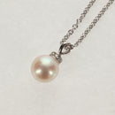 BVLGARI Pearl Necklace metal Silver Auth BA8725SAV-3