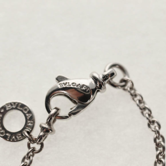 BVLGARI Pearl Necklace metal Silver Auth BA8725SAV