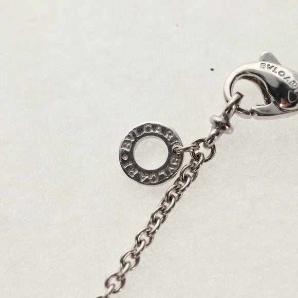 BVLGARI Pearl Necklace metal Silver Auth BA8725SAV