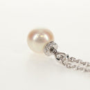 BVLGARI Pearl Necklace metal Silver Auth BA8725SAV-9