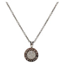 BVLGARI Necklace K18WG Silver Auth BA8726SAV-1