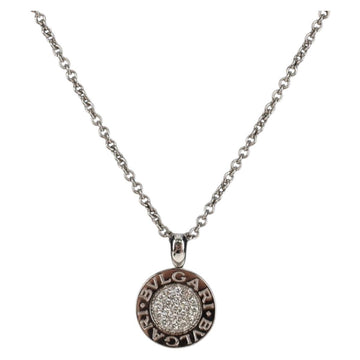 BVLGARI Necklace K18WG Silver Auth BA8726SAV
