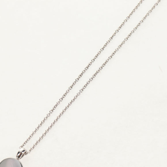 BVLGARI Necklace K18WG Silver Auth BA8726SAV