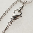 BVLGARI Necklace K18WG Silver Auth BA8726SAV-12