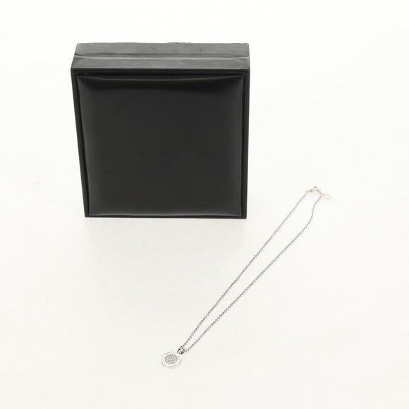 BVLGARI Necklace K18WG Silver Auth BA8726SAV