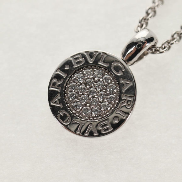 BVLGARI Necklace K18WG Silver Auth BA8726SAV