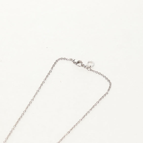 BVLGARI Necklace K18WG Silver Auth BA8726SAV