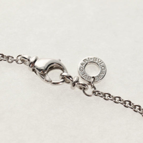 BVLGARI Necklace K18WG Silver Auth BA8726SAV