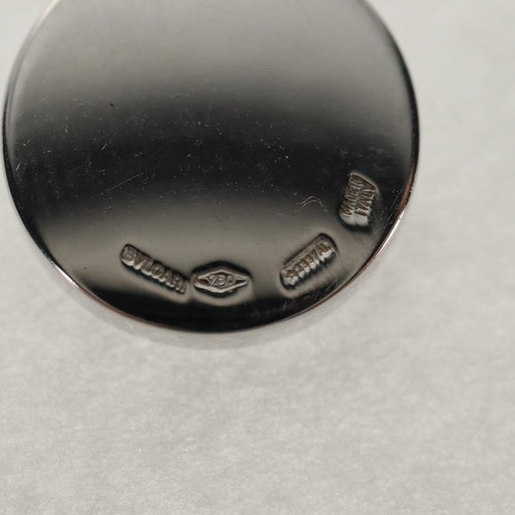 BVLGARI Necklace K18WG Silver Auth BA8726SAV