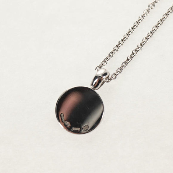 BVLGARI Necklace K18WG Silver Auth BA8726SAV