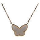 Van Cleef & Arpels Lucky Alhambra Papillon Necklace Au750 Gold Auth BA8727SM-1