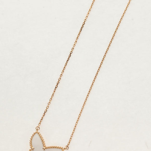Van Cleef & Arpels Lucky Alhambra Papillon Necklace Au750 Gold Auth BA8727SM