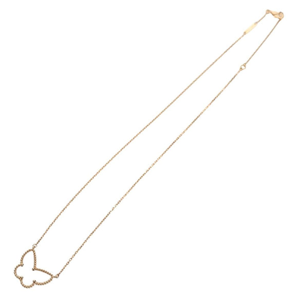 Van Cleef & Arpels Lucky Alhambra Papillon Necklace Au750 Gold Auth BA8727SM