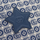 GUCCI Shoulder Bag Canvas Blue Silver 664143 Auth BA8728SAV-18