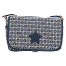 GUCCI Shoulder Bag Canvas Blue Silver 664143 Auth BA8728SAV-13