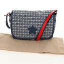 GUCCI Shoulder Bag Canvas Blue Silver 664143 Auth BA8728SAV-12