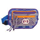 GUCCI Waist bag Nylon Blue Silver 752102 Auth BA8729V-1