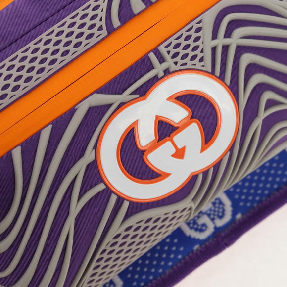 GUCCI Waist bag Nylon Blue Silver 752102 Auth BA8729V