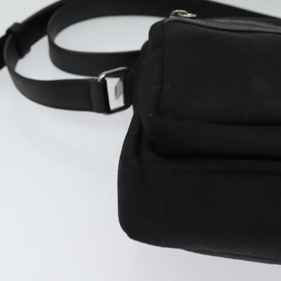 SAINT LAURENT Shoulder Bag Canvas Black Auth BA873