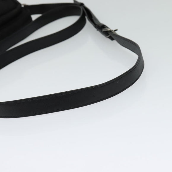 SAINT LAURENT Shoulder Bag Canvas Black Auth BA873