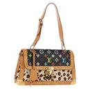LOUIS VUITTON Multicolor Sac Dalmatian Hand Bag Black M92825 LV Auth BA8730SAV-1
