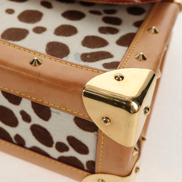 LOUIS VUITTON Multicolor Sac Dalmatian Hand Bag Black M92825 LV Auth BA8730SAV