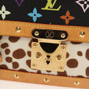 LOUIS VUITTON Multicolor Sac Dalmatian Hand Bag Black M92825 LV Auth BA8730SAV-18