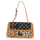 LOUIS VUITTON Multicolor Sac Dalmatian Hand Bag Black M92825 LV Auth BA8730SAV-2