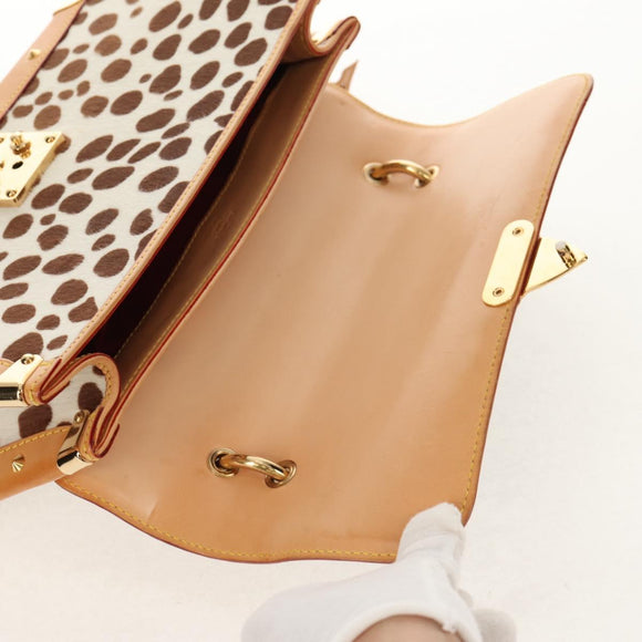 LOUIS VUITTON Multicolor Sac Dalmatian Hand Bag Black M92825 LV Auth BA8730SAV