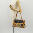 LOUIS VUITTON Multicolor Sac Dalmatian Hand Bag Black M92825 LV Auth BA8730SAV-28