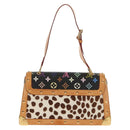 LOUIS VUITTON Multicolor Sac Dalmatian Hand Bag Black M92825 LV Auth BA8730SAV-3
