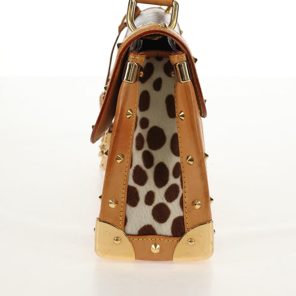 LOUIS VUITTON Multicolor Sac Dalmatian Hand Bag Black M92825 LV Auth BA8730SAV