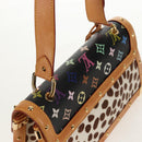 LOUIS VUITTON Multicolor Sac Dalmatian Hand Bag Black M92825 LV Auth BA8730SAV-8