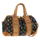LOUIS VUITTON Monogram Multicolor Courtney MM Bag 2way Black M45642 Auth BA8731V-1