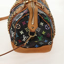 LOUIS VUITTON Monogram Multicolor Courtney MM Bag 2way Black M45642 Auth BA8731V-3