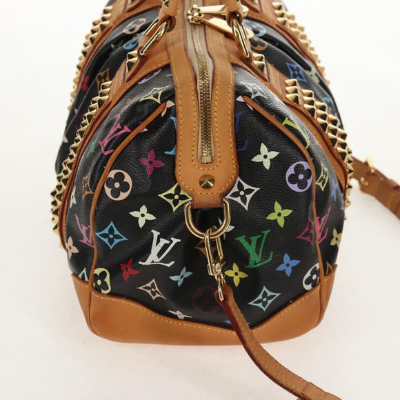 LOUIS VUITTON Monogram Multicolor Courtney MM Bag 2way Black M45642 Auth BA8731V