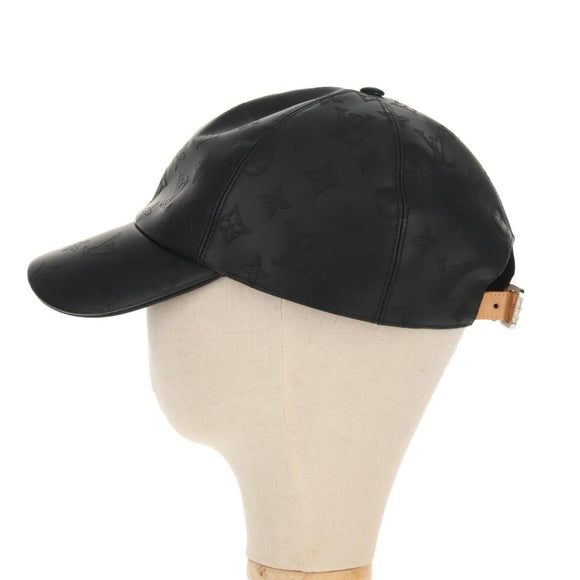 LOUIS VUITTON Monogram Shadow Cap Black M76581 LV Auth BA8732SAV