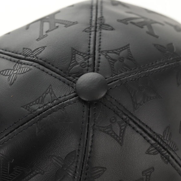 LOUIS VUITTON Monogram Shadow Cap Black M76581 LV Auth BA8732SAV