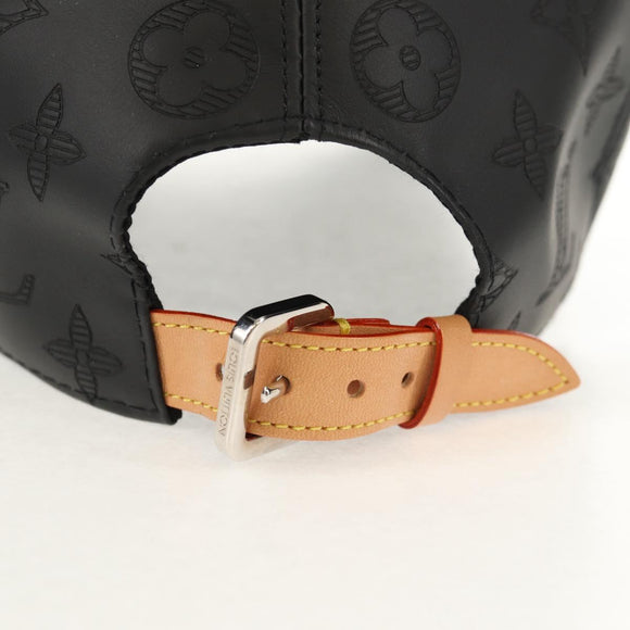 LOUIS VUITTON Monogram Shadow Cap Black M76581 LV Auth BA8732SAV