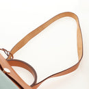 HERMES Her bag Zip GM Hand Bag Canvas Leather Blue Silver Auth BA8733SAM-15