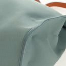 HERMES Her bag Zip GM Hand Bag Canvas Leather Blue Silver Auth BA8733SAM-17