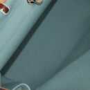 HERMES Her bag Zip GM Hand Bag Canvas Leather Blue Silver Auth BA8733SAM-10