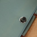 HERMES Her bag Zip GM Hand Bag Canvas Leather Blue Silver Auth BA8733SAM-39